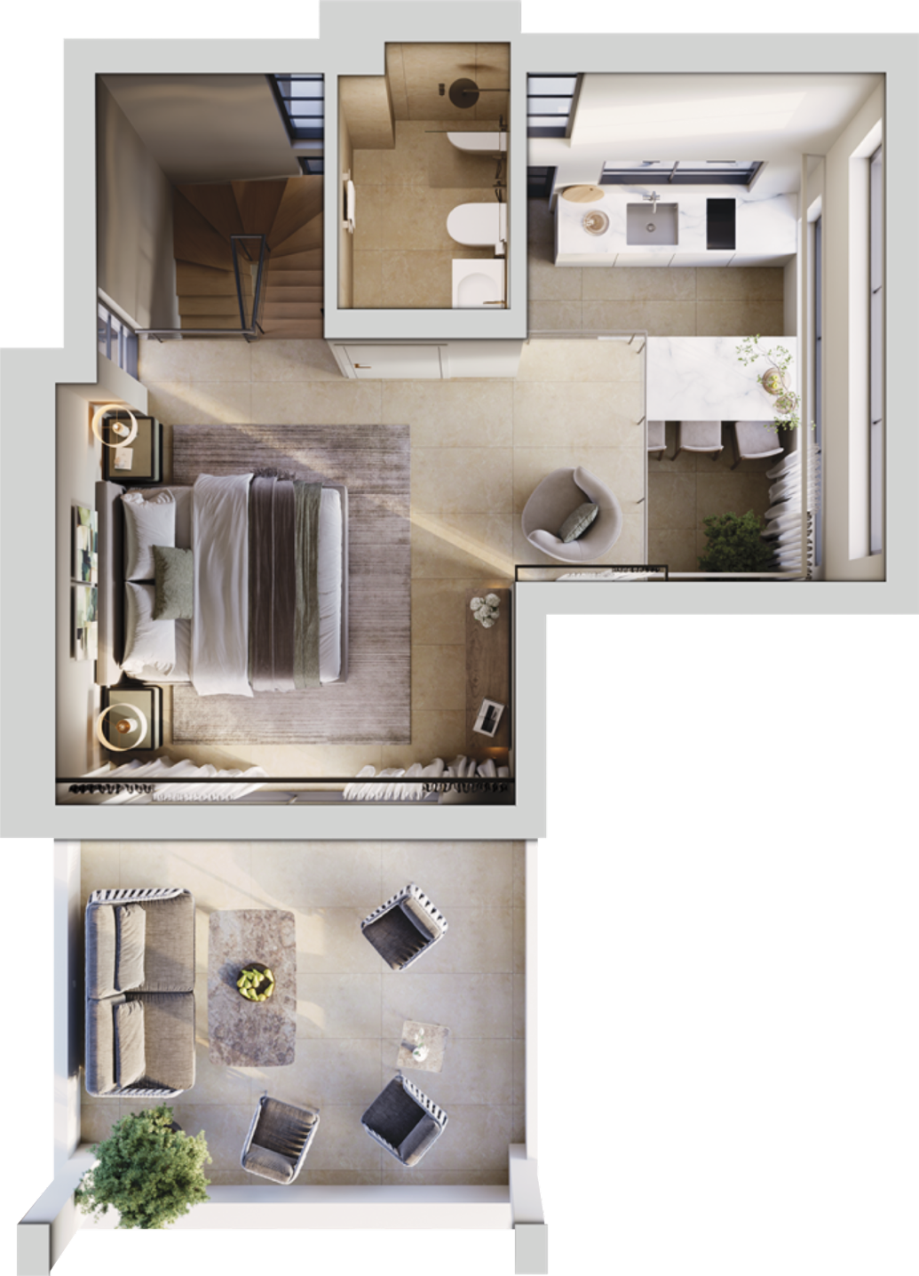 Two-level villa floor 2 plan
